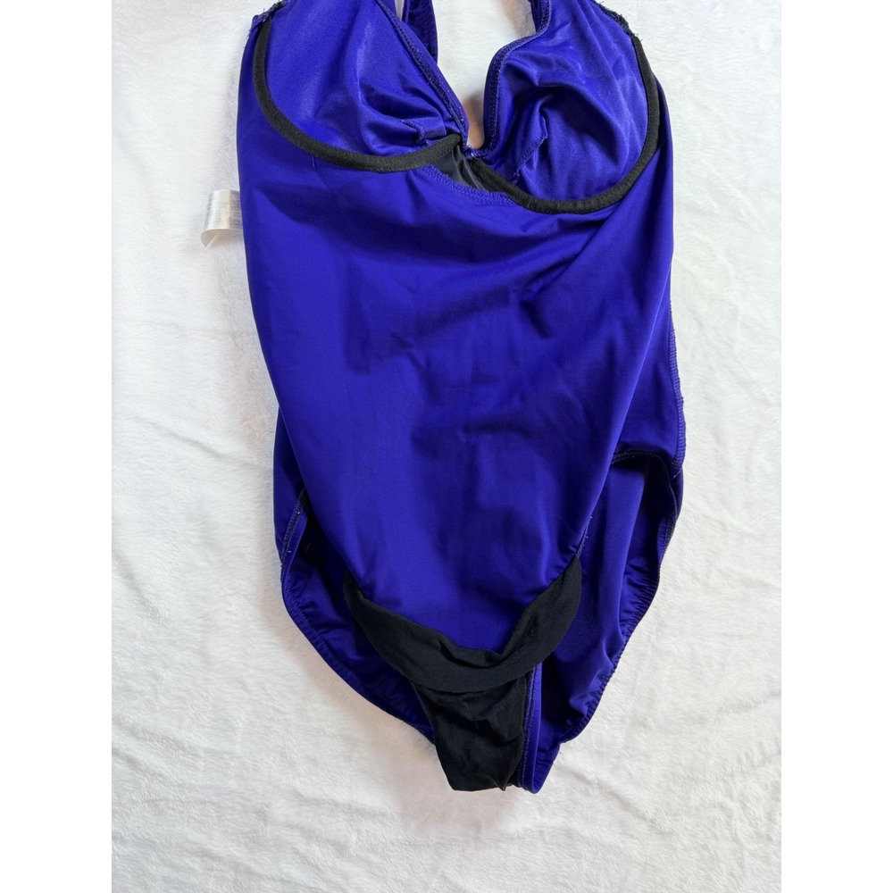 Miraclesuit Firm Control Blue Size 12 One Piece Swimsuit Bathing Suit USA Made - Picture 4 of 8